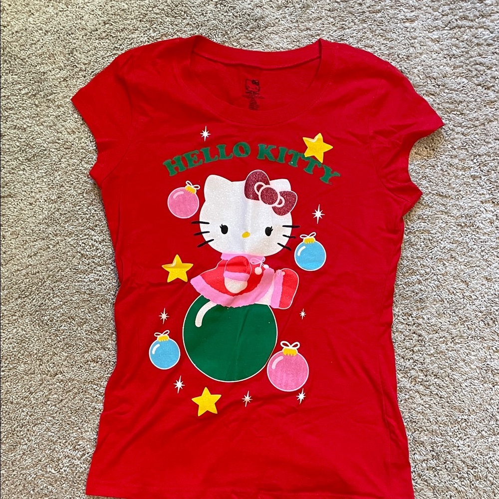 Hello Kitty Red Tee with Black Print